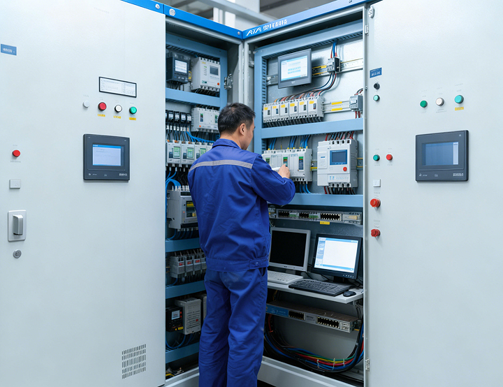 man working on machine